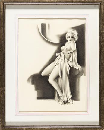 WARNER KREUTER (20th century) Blonde Pin-up.